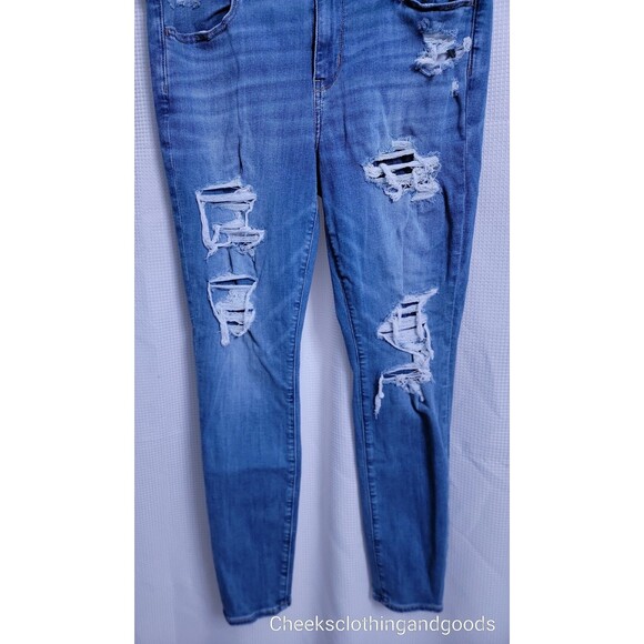 American Eagle Distressed Jegging Women's size 14 R - Picture 3 of 8